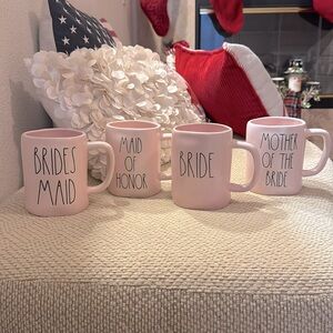 Rae Dunn Pink Bridal Party Mugs Set
